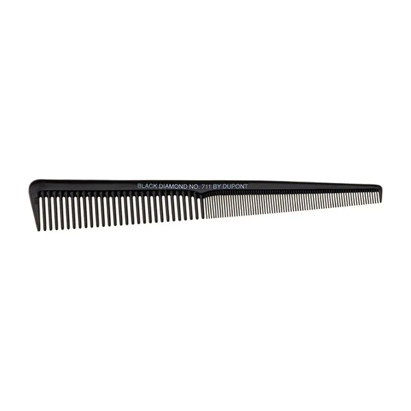 A Denman Black Diamond tapered comb