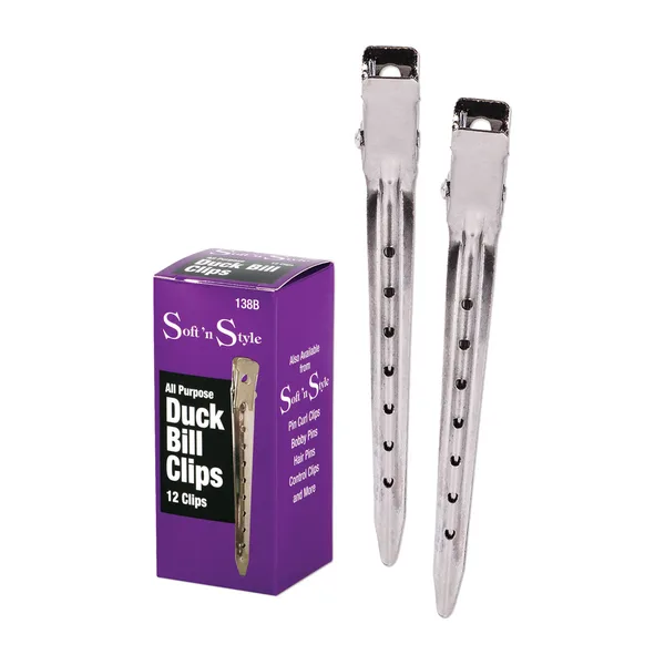 A pack of duck bill clips
