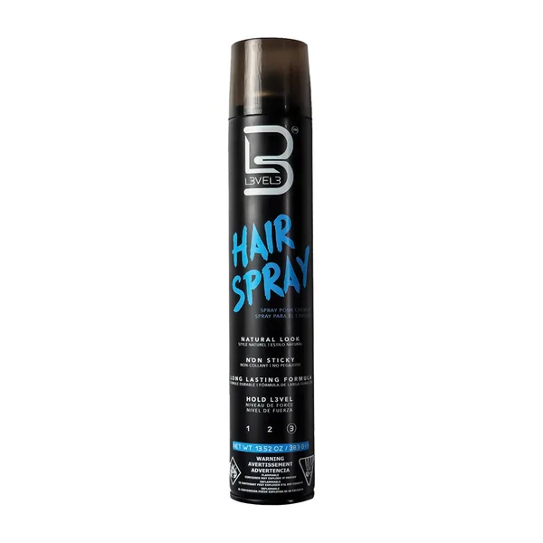 A can of L3VEL3 hair spray