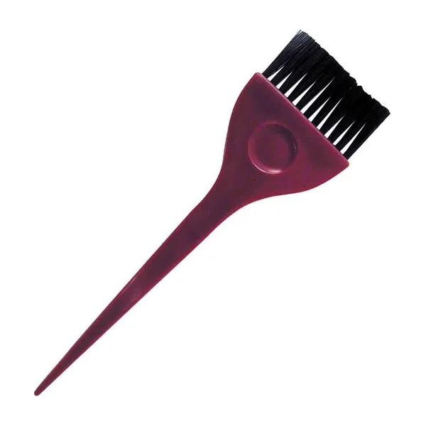 A wide burgundy dye brush